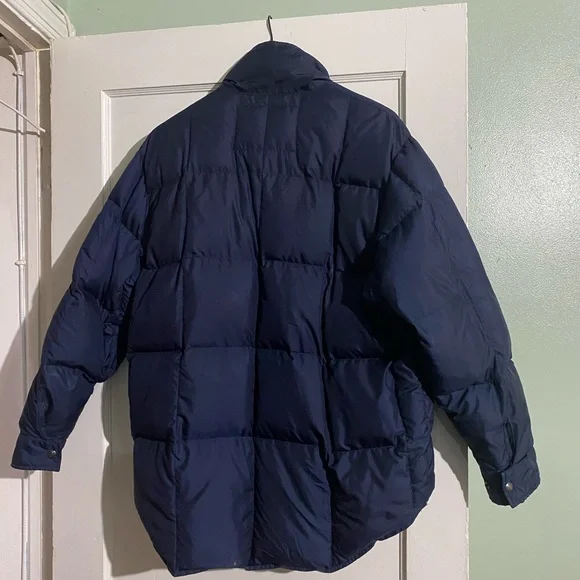 Vintage Men's Ralph Lauren Polo Sport Navy/Tan Jacket Puffer Coat - Men Small - Picture 3 of 14